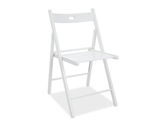 Krzesło Składane Drewniane Smart Ii Białe Signal Signal Meble
