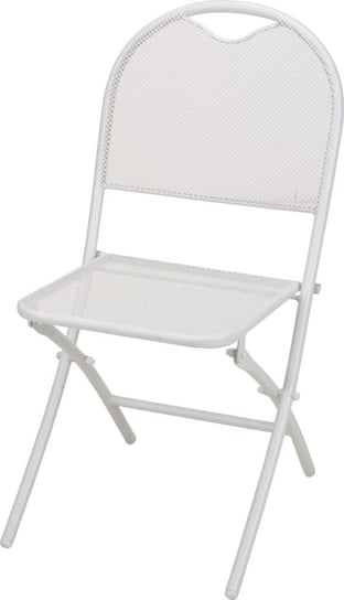 Krzesło Składane Metalowe Białe 87X40X37,5 Cm Inna marka