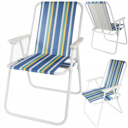 Krzesło Składane Ogrodowe Turystyczne Plażowe Lekkie Biwakowe Pod Namiot VERK GROUP