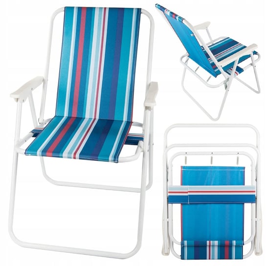 Krzesło Składane Ogrodowe Turystyczne Plażowe Lekkie Biwakowe Pod Namiot VERK GROUP