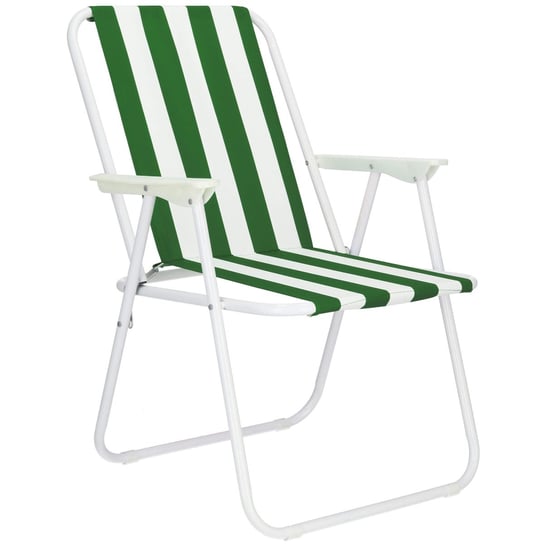 Krzesło składane turystyczne na plażę i do ogrodu zielone pasy Springos