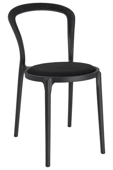 Krzesło SLIM czarne - polipropylen, tkanina King Home