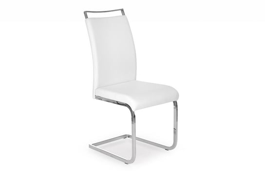 Krzesło stalowe z ekoskóry białe HORDI Konsimo