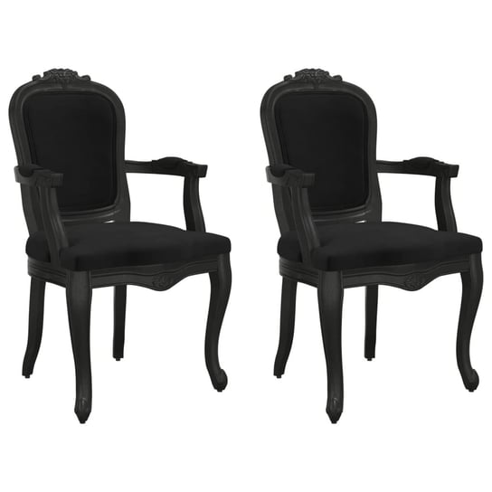 Krzesło stołowe aksamitne czarne 62x59,5x100,5 cm / AAALOE Inna marka