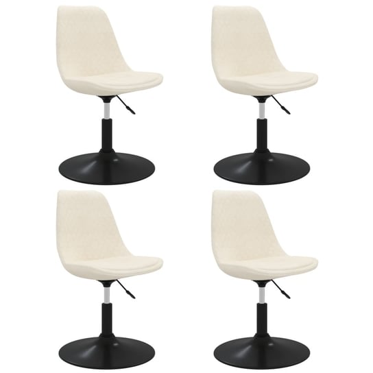 Krzesło stołowe aksamitne, kremowe, 49x42x(81-93)  / AAALOE Inna marka