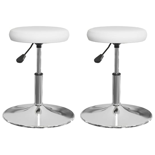 Krzesło stołowe białe ze sztuczną skórą, 31x(39-53 / AAALOE Inna marka