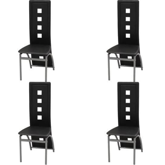 Krzesło stołowe - czarne, 4 szt., 43x55,5x108 cm / AAALOE Inna marka