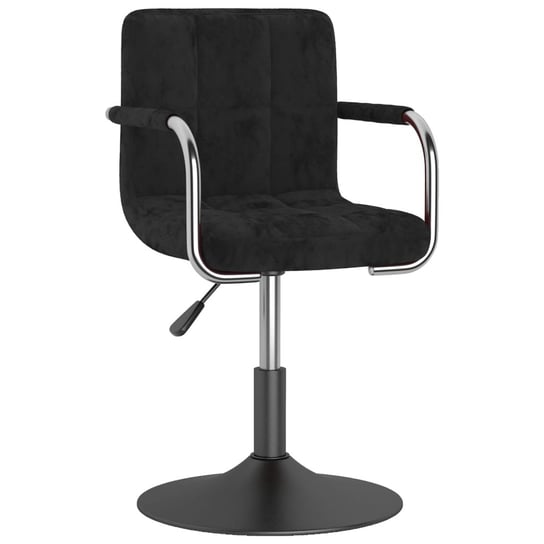 Krzesło stołowe, czarne, obite aksamitem vidaXL