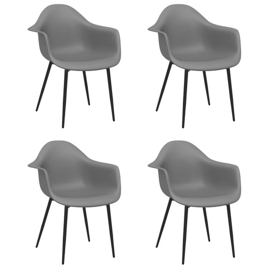 Krzesło stołowe minimalistyczne szare 64x59x84 cm Inna marka