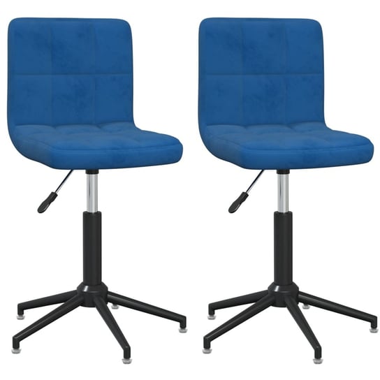 Krzesło stołowe obrotowe, aksamit, niebieskie, 40x / AAALOE Inna marka
