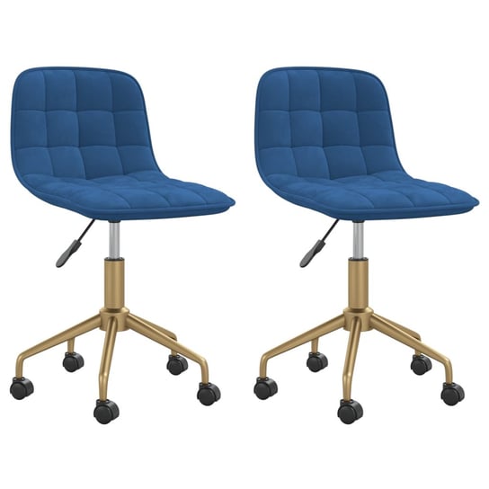 Krzesło stołowe obrotowe, aksamit, niebieskie, 42, / AAALOE Inna marka