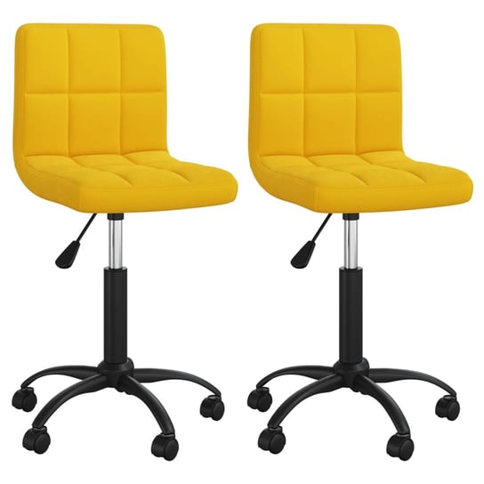 Krzesło stołowe obrotowe, aksamit, żółte, 40x47x76 / AAALOE Inna marka