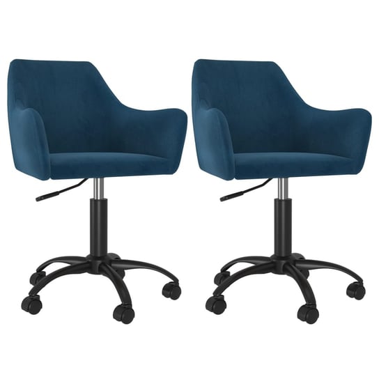 Krzesło stołowe obrotowe aksamitne niebieskie, 52, / AAALOE Inna marka