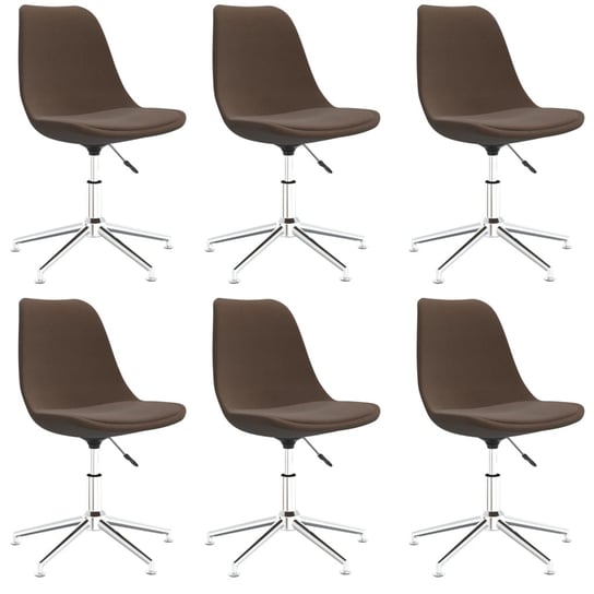 Krzesło stołowe obrotowe brązowe 48x59x80-94cm / AAALOE Inna marka