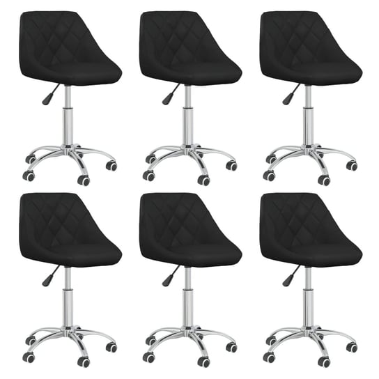 Krzesło stołowe obrotowe, czarne, 46x44x(67,5-79)  / AAALOE Inna marka