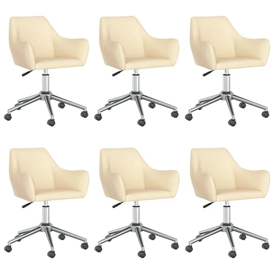 Krzesło stołowe obrotowe kremowe 54x61x77-89cm / AAALOE Inna marka