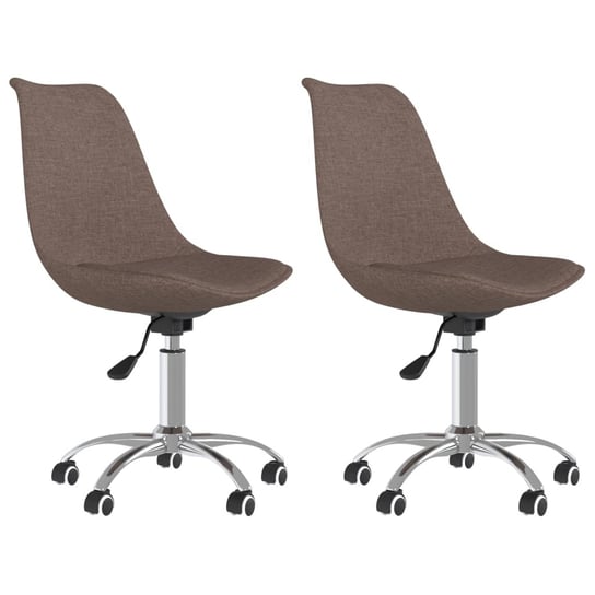 Krzesło stołowe obrotowe, taupe, 48x58x(81-93) cm / AAALOE Inna marka