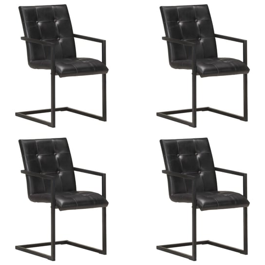 Krzesło stołowe retro, czarne, 51x56x91 cm / AAALOE Inna marka