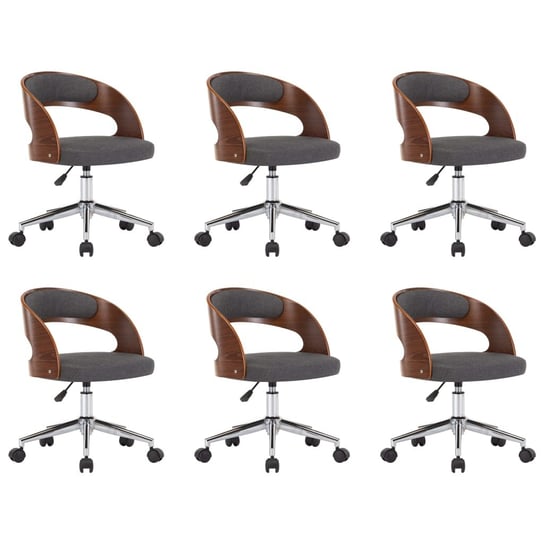 Krzesło stołowe, tkanina, szary, 48x53x(66,5-74,5) / AAALOE Inna marka
