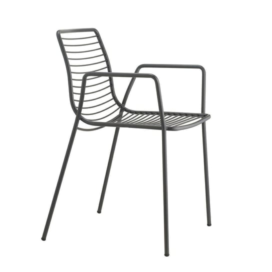 Krzesło Summer Arm antracytowe metalowe SCAB Design