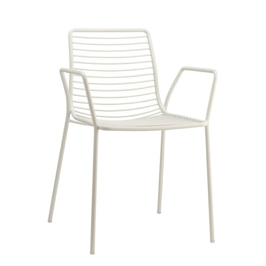 Krzesło Summer Arm białe metalowe SCAB Design