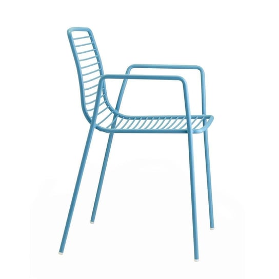 Krzesło Summer Arm niebieskie metalowe SCAB Design