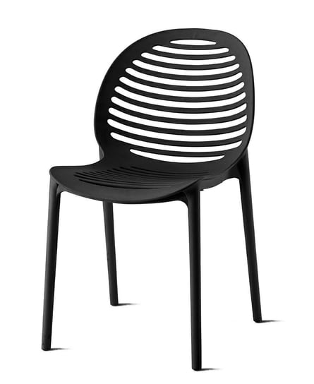 Krzesło SUNNY czarne - polipropylen - poliwęglan King Home