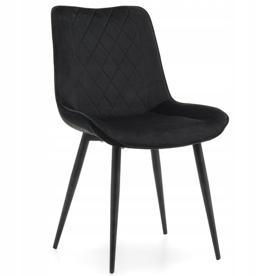 Krzesło Tapicerowane Adel Aksamit Velvet Welur Czarny Home-Design24
