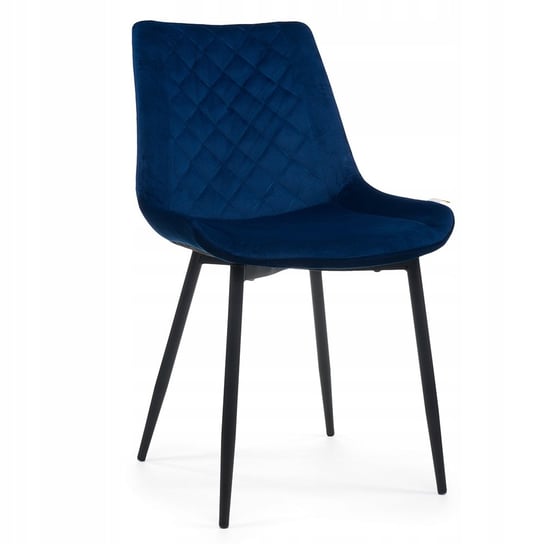 Krzesło Tapicerowane Adel Aksamit Velvet Welur Granatowy Home-Design24