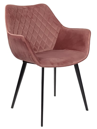 Krzesło tapicerowane Barley velvet antyczny róż exitodesign