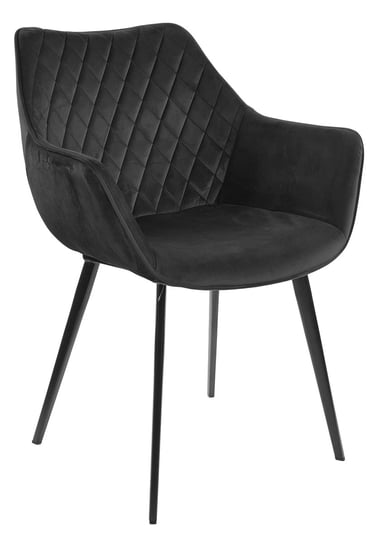 Krzesło tapicerowane Barley velvet czarny exitodesign