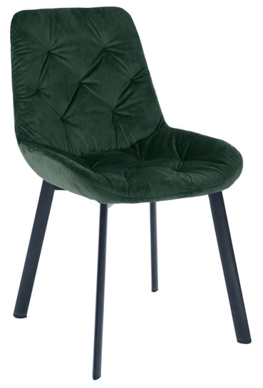Krzesło tapicerowane BERG velvet ciemny zielony exitodesign