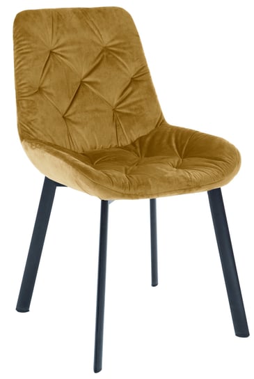 Krzesło tapicerowane BERG velvet curry exitodesign