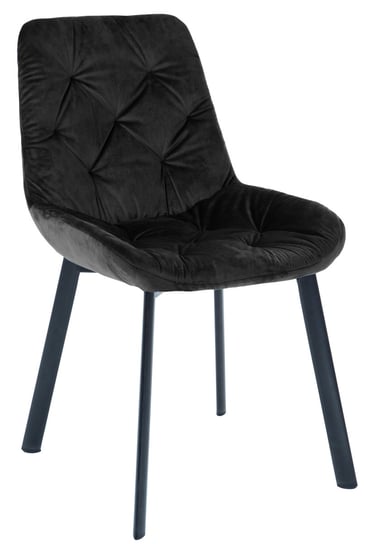 Krzesło tapicerowane BERG velvet czarny exitodesign