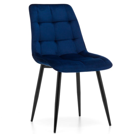 Krzesło Tapicerowane Chic Granatowy Velvet Aksamit Do Salonu Jadalni Home-Design24