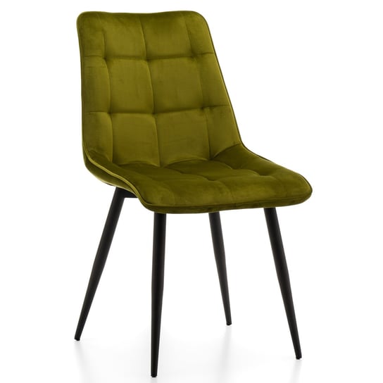 Krzesło Tapicerowane Chic Oliwkowy Velvet Aksamit Do Salonu Jadalni Home-Design24