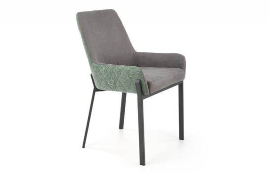 Krzesło tapicerowane do jadalni zielone oparcie GERARDI Konsimo
