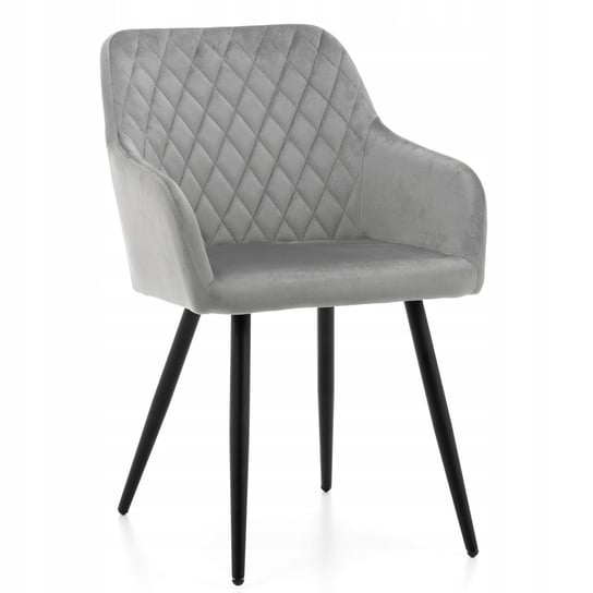 Krzesło Tapicerowane Do Salonu Jadalni Todi Jasnoszary Home-Design24