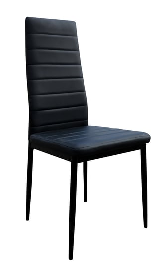 Krzesło tapicerowane ecoskóra czarne jadalnia HOME INVEST INTERNATIONAL