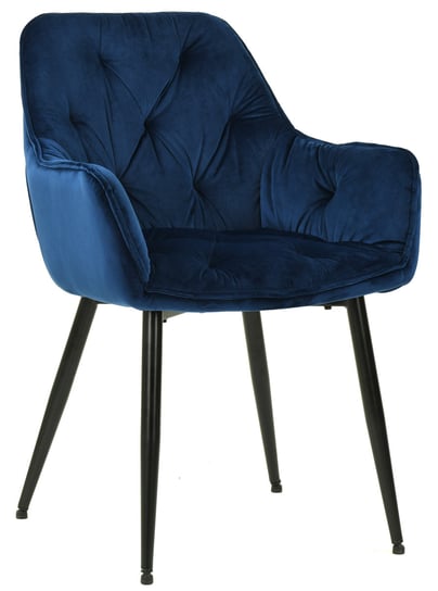 Krzesło tapicerowane Flavia velvet ciemny niebieski exitodesign