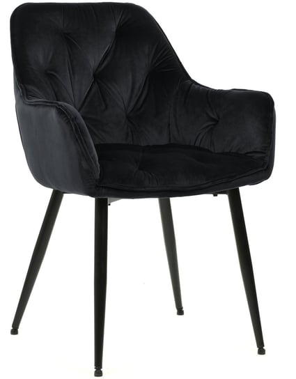 Krzesło tapicerowane Flavia velvet czarny exitodesign