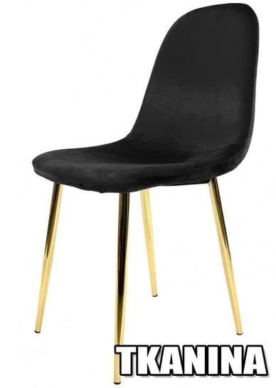 Krzesło Tapicerowane Giulia Velvet Black Gold Lugano