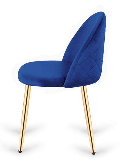 Krzesło tapicerowane GLORIA BLUE VELVET GOLD Lugano
