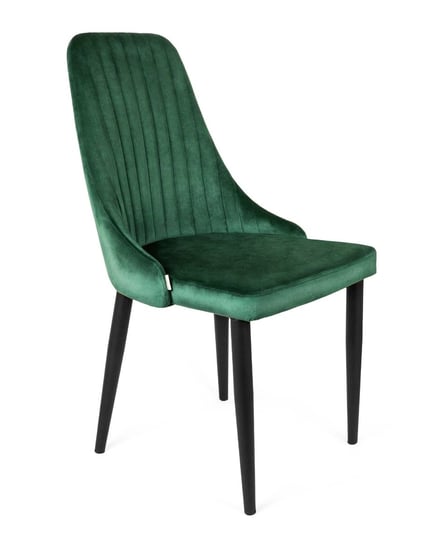 Krzesło Tapicerowane Glow Welur Zielone Komfort