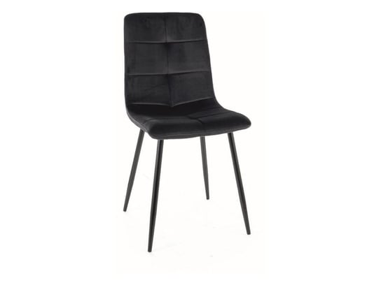 Krzesło tapicerowane IVO VELVET czarne welur SIGNAL Signal