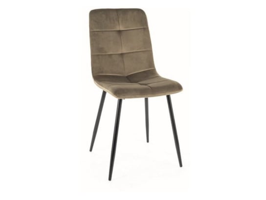 Krzesło tapicerowane IVO VELVET oliwkowe welur SIGNAL Signal