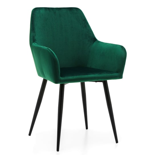 Krzesło Tapicerowane Ivo Zielony Welur Do Salonu Jadalni Home-Design24