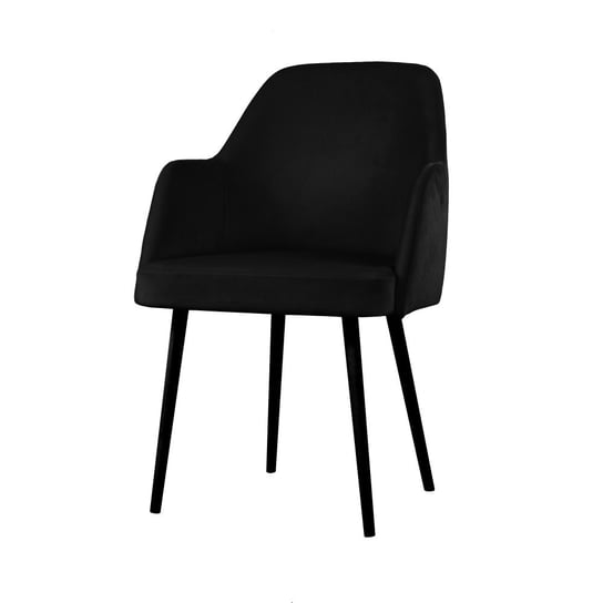 Krzesło tapicerowane Kebbi czarne Selsey