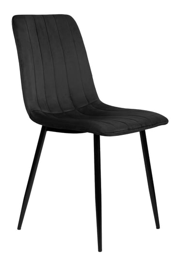 Krzesło Tapicerowane Larosa Czarne aksamit CHILL ART