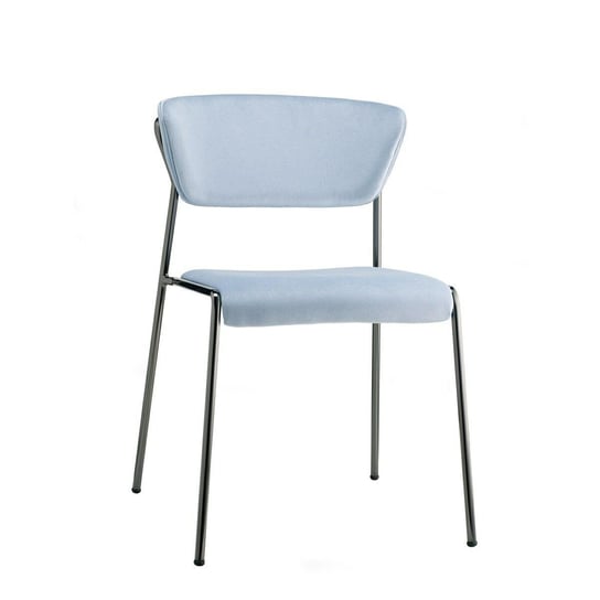 Krzesło tapicerowane Lisa błękitny/czarny SCAB Design